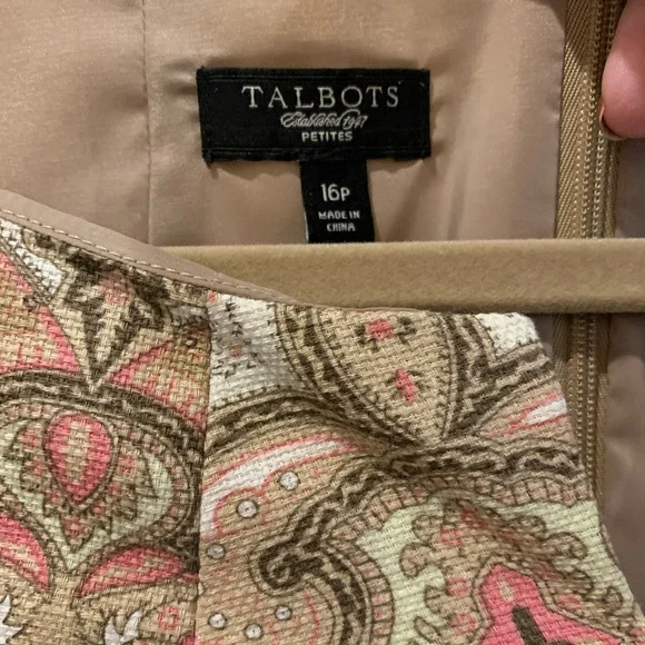 Paisley Sleeveless Dress NWOT 16P - Picture 4 of 6